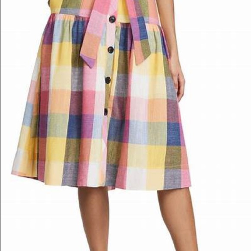 English Factory Gingham skirt sz Mexium